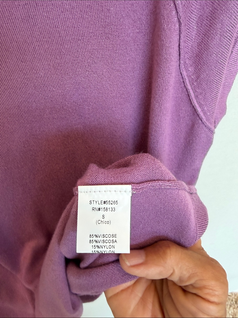 Staccato Plum Short Sleeve Crewneck Tee - Picture 3 of 5
